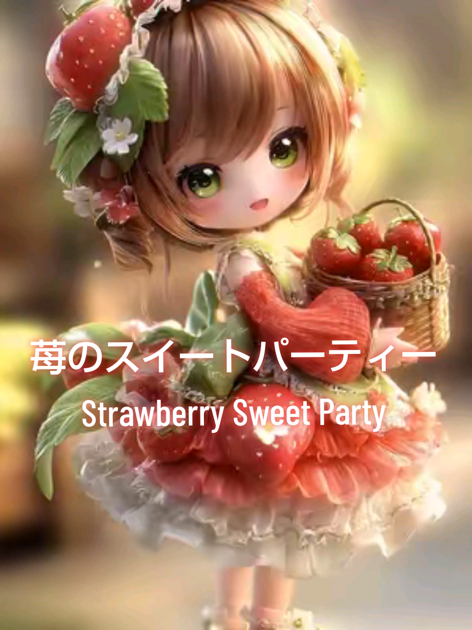 いちごドールのスイートパーティー 🍓 “Strawberry Doll’s Sweet Party” 甘酸っぱくてとびきりキュートなイチゴの魔法。 ドレスに包まれたちびキャラが、とろけるような笑顔でパーティーを彩ります💕 あなたはどのイチゴの表情が好き？🍰🍓 A sweet and tangy strawberry magic. Tiny dolls in strawberry dresses fill the party with smiles💕 Which strawberry look is your favorite? 🍰🍓 #CocotteWorld #ちびキャラドール #chibi #anime #wallpaper