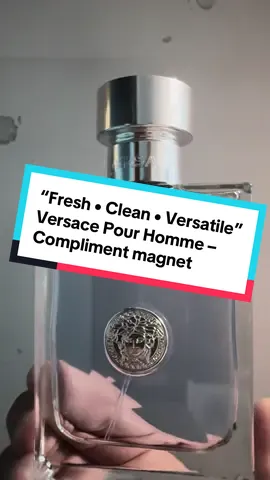 Versace Pour Homme is a fresh aromatic scent with citrus and musk. Clean, versatile, always compliment-ready. #fresharomatic #versacepourhomme #cleanscent