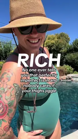 I’m rich cuz I finally learned that perfectly imperfect is in and nobody that matters cares about my jiggly thighs. That’s the real @cupshe_official Confidence! I have this swimsuit in 2 colors cuz it’s one of my favorite cuts. It feels like light shapewear, has really good tummy control, and has an adjustable back so you can’t enhance your waist if you want or you can wear it loose like I do. I would say it’s ok to size up, I’m in a Medium and she is perfect in a shapewear level support kinda way. I think a Large would be good, too, maybe a little more relaxed. #cupshecrew #swimwear #onepiece #bodypositivity #selflove 