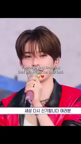 This actually shattered my heart. Wdym this might be their last comeback😭💔 #zerobaseone #taerae #sunghanbin #zhanghao #kpop  @ZEROBASEONE 