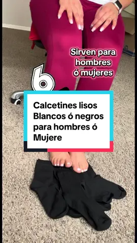 6 pares de calcetines lisos, blancos ó negros para hombre ó mujer. #yimo #yimoknit #calcetinesblancos #calcetinesnegros #tiktokshop 