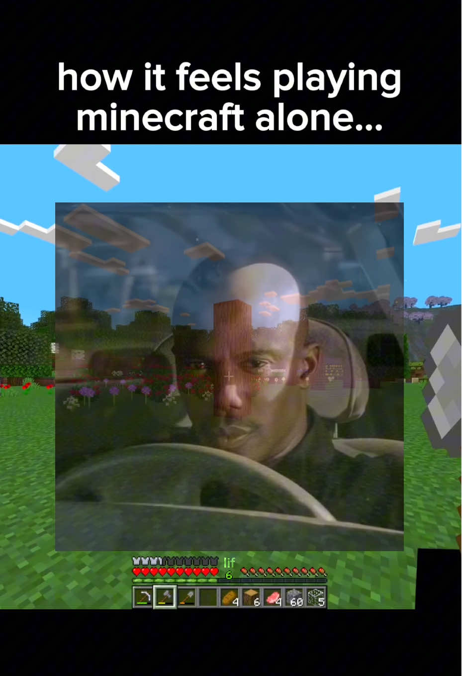playing minecraft alone.. 💀 #Minecraft #minecraftmemes #minecraftclips 