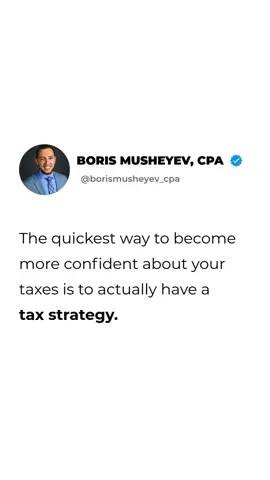 Stop Being Scared of Taxes 💪 You need a tax strategy to finally feel in control of your money. 💰 ☎️ Schedule your FREE Tax Advisory Session - https://taxplanningcall.com/?el=socialmedia&htrafficsource=shortformvideo (Link in bio) 🆓 Download FREE PDF: 7 Write-Offs Every S-Corporation Business Owner MUST Know - https://www.7TaxWriteOffs.com/?el=socialmedia&htrafficsource=shortformvideo #taxes #confidence #taxseason #profit #taxwriteoff #taxdeductions #wealth #wealthbuilding #entrepreneur #taxsavings #slashtaxes #businessowners #taxadvisory #taxwriteoffs #tax #businessowner #SmallBusiness #smallbusinessowner #selfemployed #taxstrategy #experttaxadvice #taxadvice #taxexpert #taxprofessional #taxtipsandtricks #entrepreneurship #entrepreneurlife