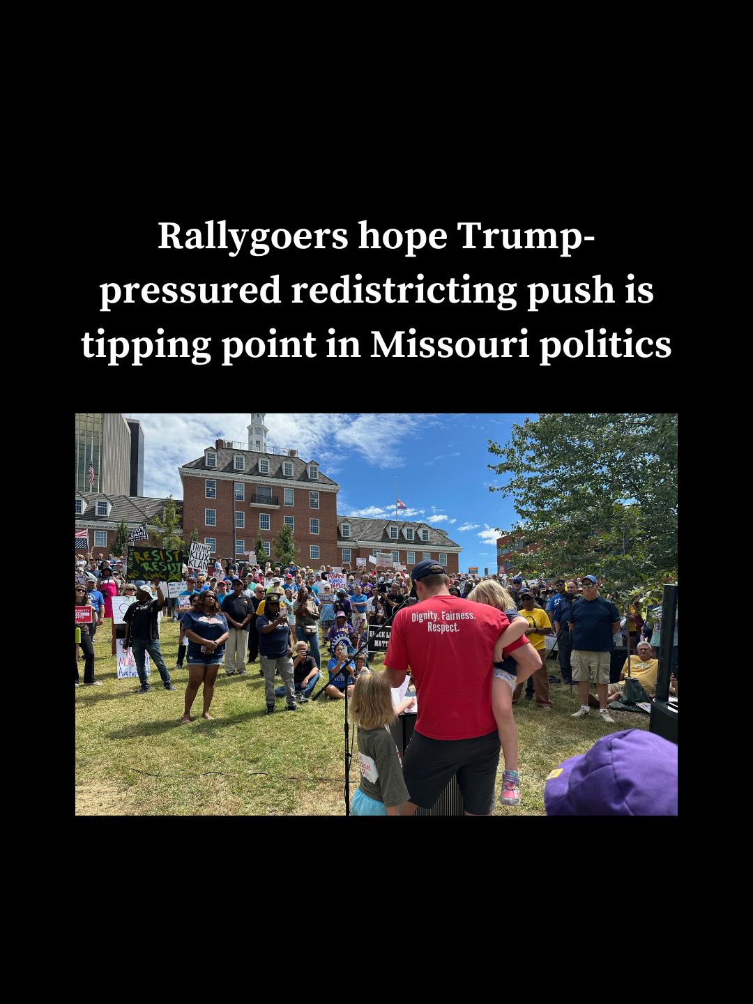 Hundreds of people flocked to Clayton’s Shaw Park to decry an upcoming special session aimed at redrawing Missouri’s congressional lines and severely restricting the state’s initiative petition process. Find the full story by tapping the link in our bio.  🎥: @jasonrosenbaum #missouri #redistricting #missouripolitics #stlnews