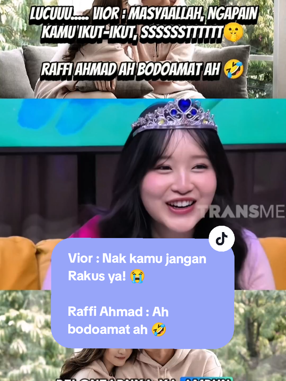 Vior : Nak kamu jangan rakus ya 😭, Raffi Ahmad : ah bodoamat ah 🤣 #vior #core #fyptrans7 #raffiahmad #foryoupage 