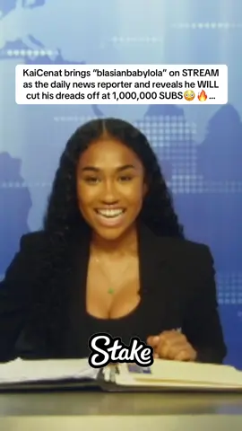 KaiCenat brings “blasianbabylola” on STREAM as the daily news reporter and reveals he WILL cut his dreads off at 1,000,000 SUBS😳🔥… #kaicenat #blasianbabylola #mafiathon3 
