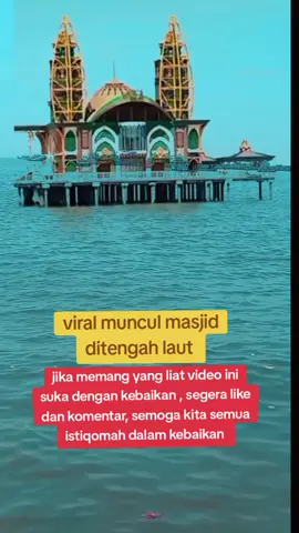 viral muncul masjid tengah laut #beranda #fyp 