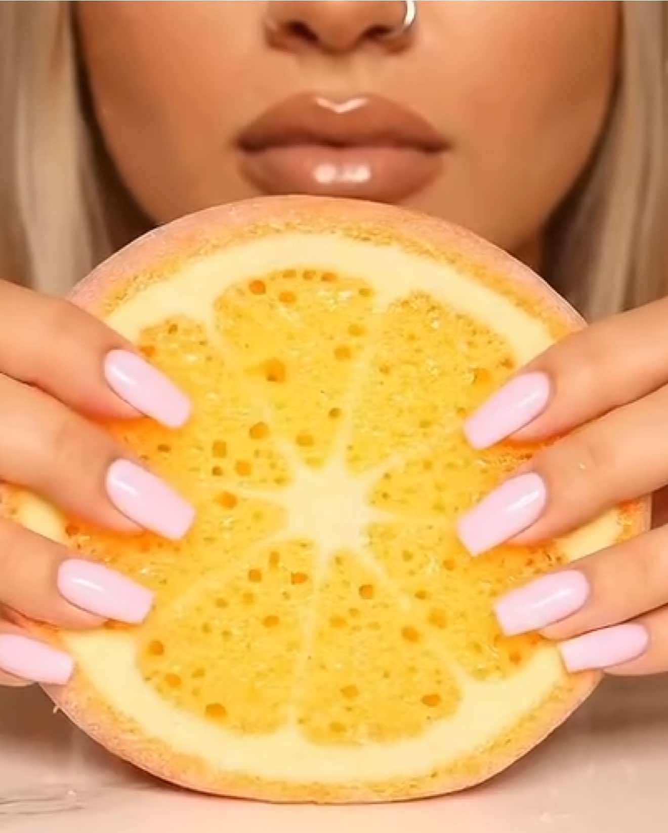 The watermelon sponge was the best… #asmr #asmrsounds #crunchymukbang #spongemukbang #inedibleeats 