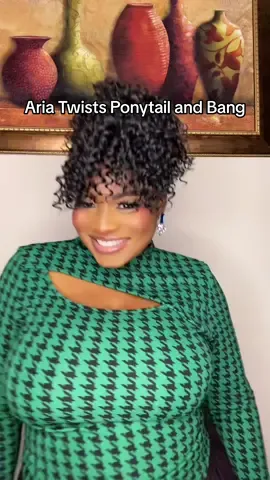 Comment Below if You Know the Song 🤭😅 Our Aria Twist Ponytail and Bang is Back in Stock! Super soft silky hair for both natural and relaxed hair. Get yours now from our TikTok Shop! #naturalhairtiktok #blackgirlmagic #hairlove #tiktokmademebuyit #tiktokviral 