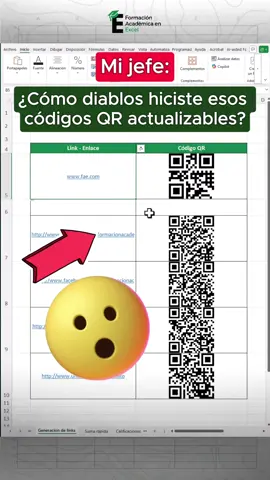 QR automáticos y en segundos con Excel. 😳📌 #excel #exceltips #exceltutorial 