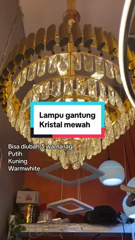 Komen ukuran ruanganmu brp biar aku bantu pilih ukuran ya..🤗CO skrg mumpung lg ada harga promo..😍#lampugantung #lampugantungkristal #lampuruangtamu #lampukristal 