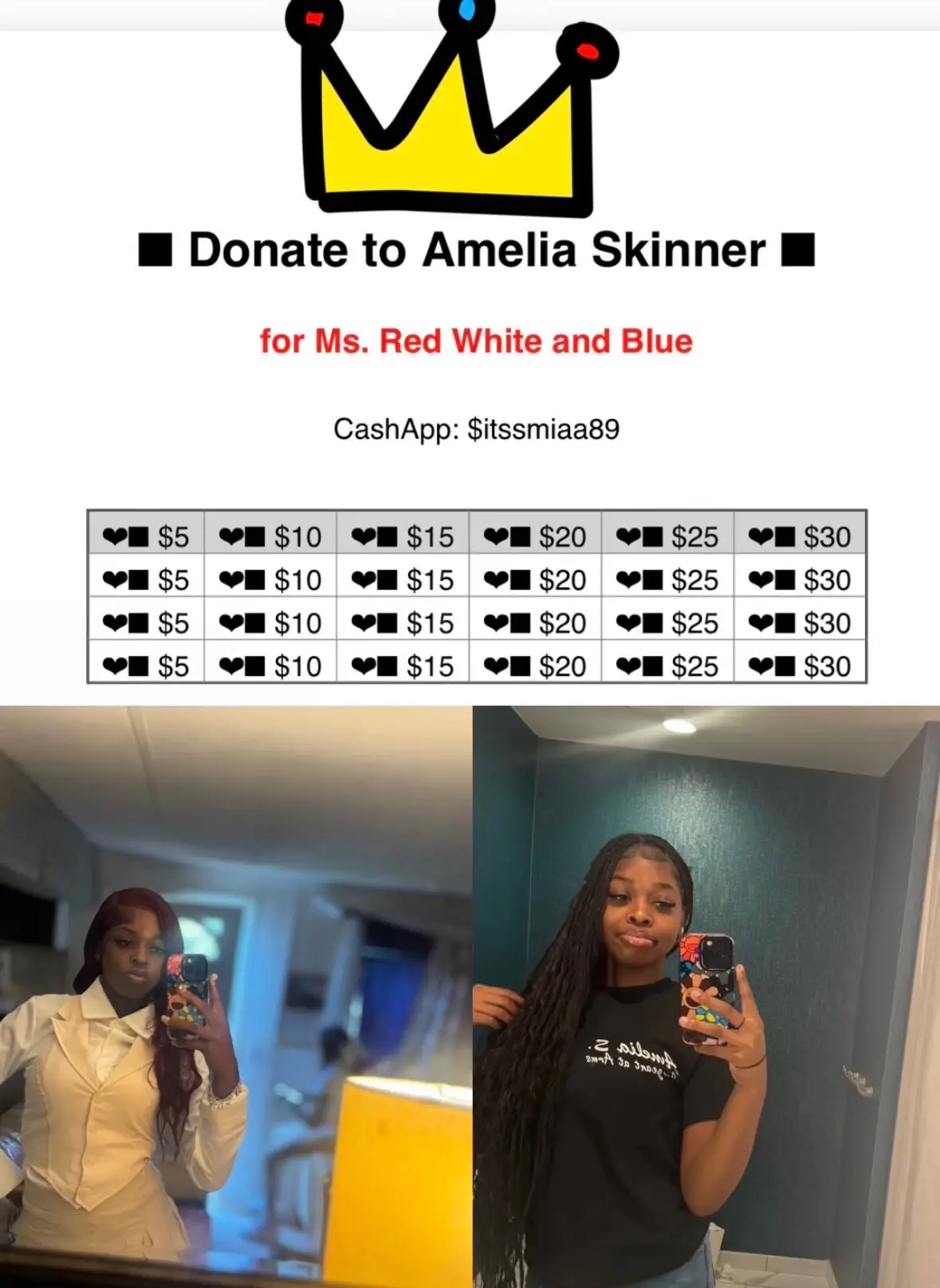 👑✨ My daughter’s chasing her Homecoming  dream ✨👑 Every $1 = 1 vote 👏 Let’s show her how powerful love + community can be 💕 👉 CashApp: $itssmiaa89 📲 Even if you can’t donate, hit share & help her shine 🌟 #Homecoming #VoteWithLove #ProudMomMoment #2025 #LetsMakeHerShine 