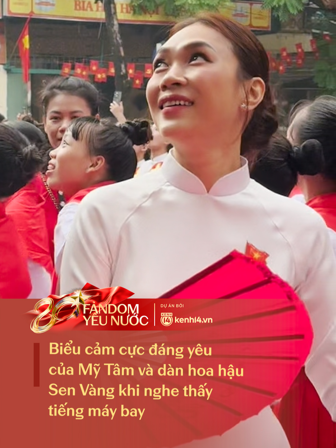 Biểu cảm cực đáng yêu của Mỹ Tâm và dàn hoa hậu Sen Vàng khi nghe thấy tiếng máy bay #TuhaoVietNam #FandomYeuNuoc #ProudVietnam #RangroVietNam #hoabinhdeplam #amm