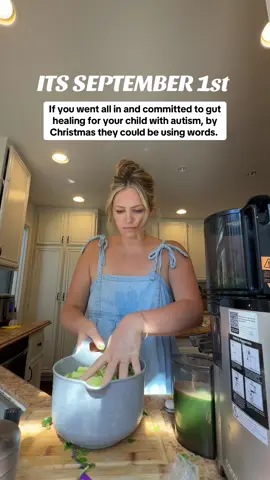 AUTISM MAMAS:  STEAL MY 💚JUICE RECIPE!  2 green apples (sweetness) 	•	1 large cucumber (hydration + mild flavor) 	•	4–5 celery stalks  	•	1 small handful of fresh cilantro (detoxifying)  	•	½ lemon peeled  If we haven’t met, hi I’m Chelsea 👋 I help moms of autistic kids use gut + nutrition strategies to unlock their child’s full potential. Inside my program Six Months to Speech, I teach parents how to cut through the noise and make changes that actually move the needle because I know how frustrating it feels to try everything and see no progress. Over the past few years, I’ve helped hundreds of moms shift their child’s diet, reduce inflammation, and start hearing more words, more connection, and more JOY in their homes 💛 👉 I’m hosting a free live training on Zoom for parents who are READY to learn how nutrition impacts speech. Here’s what you’ll walk away with: 💡 Why gut health plays a critical role in speech and behavior 🥦 Simple food swaps that reduce inflammation + support healing 🗣️ My 3-step framework to jumpstart your child’s communication Register at the link in my bio ♥️ Sep 4 at 7 pst 