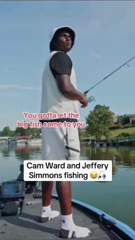 Cam Ward is comedy 🤣 (via @Tennessee Titans) #nfl #football #camward #titans #fishing 