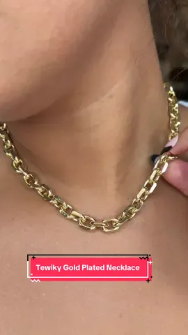 Obsessed with my newest Tewiky Paperclip Chain Necklace 💛 Durable, tarnish-free & waterproof—perfect for everyday wear or layering. Effortless chic ✨  #tewiky #tewikyjewelry #goldplatedjewelry #goldnecklace #tiktokshoplabordaysale 