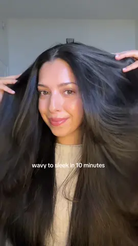 Current lineup for my sleek hair days: ✨ @Mane by Jen Atkin Hot Straightening Brush ✨ Temp Check Heat Protector (don’t skip this step 👏) ✨ Shiny Dancer Nourishing Oil for the glassy finish #hairtutorial #hairtok #sleekhair #wavyhair #HairCareTips 