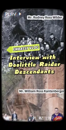 📹#EmbassyVlog: Interview with #DoolittleRaider descendants Mr. & Ms. Kantenberger, who shared their stories during our Embassy's 