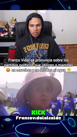 Franco Vidal se pronuncia sobre los partidos políticos que utilizan a mamitas en marchas y no les dan ni agua 😡😤 #francovidalalcalde #francovidal #francovidalclips #atevitarte 
