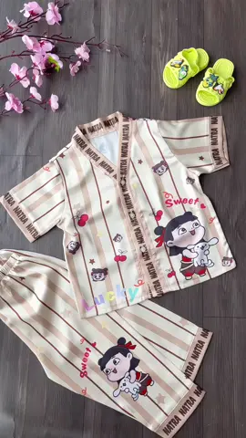 Bộ pijama lụa cho bé #xh #mevabe #thoitrangchobe #bopijamachobo #bopijamalua 