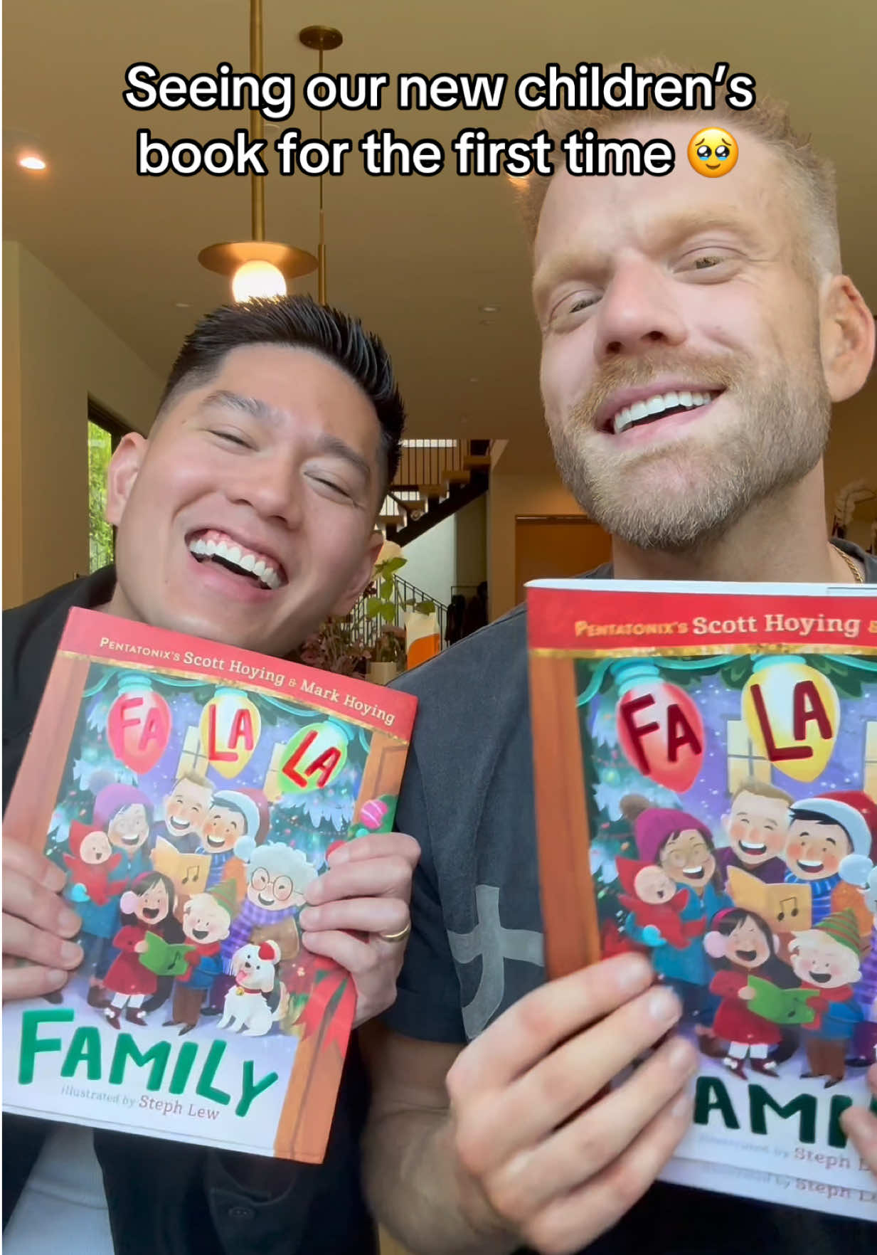 WE CAN’T BELIEVE IT! 😭 Our new picture book ✨FA LA LA FAMILY✨ hits shelves TOMORROW! 🥹🎁  @Mark Hoying ❤️