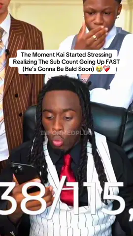 The Moment Kai Started Stressing Realizing The Sub Count Going Up FAST (He’s Gonna Be Bald Soon) 😭❤️‍🩹#kaicenat #mafiathon3 #viral #fyp #teamwork