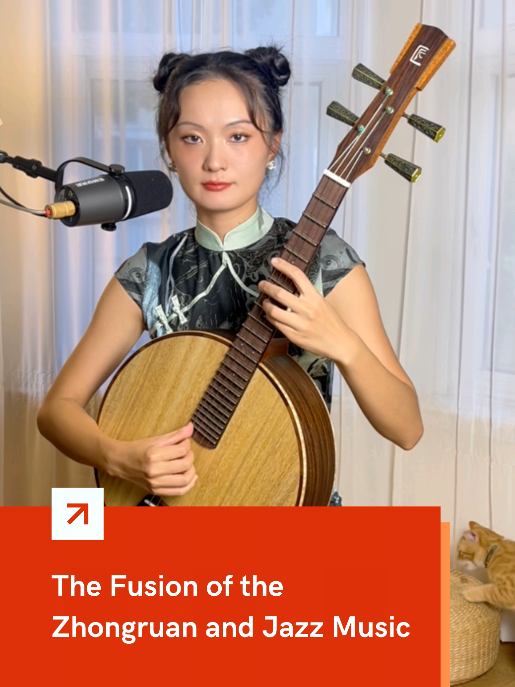 When traditional #Chinese strings meet smooth #jazz, let the #Zhongruan take the spotlight! #music #musicinstrument