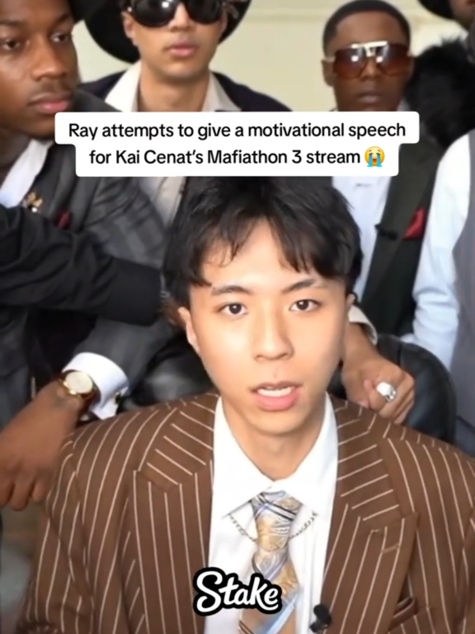 Ray attempts to give a motivational speech for Kai Cenat’s Mafiathon 3 stream 😭 #kaicenat #rayasianboy #fyp 