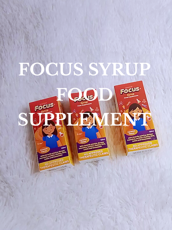 Focus Syrup Food Supplement--Brain Booster and Memory Enhancer Age's 3 to 12 years old  #foodsupplement #vitaminforkids #brainbooster #memoryenhancer #vitamin 