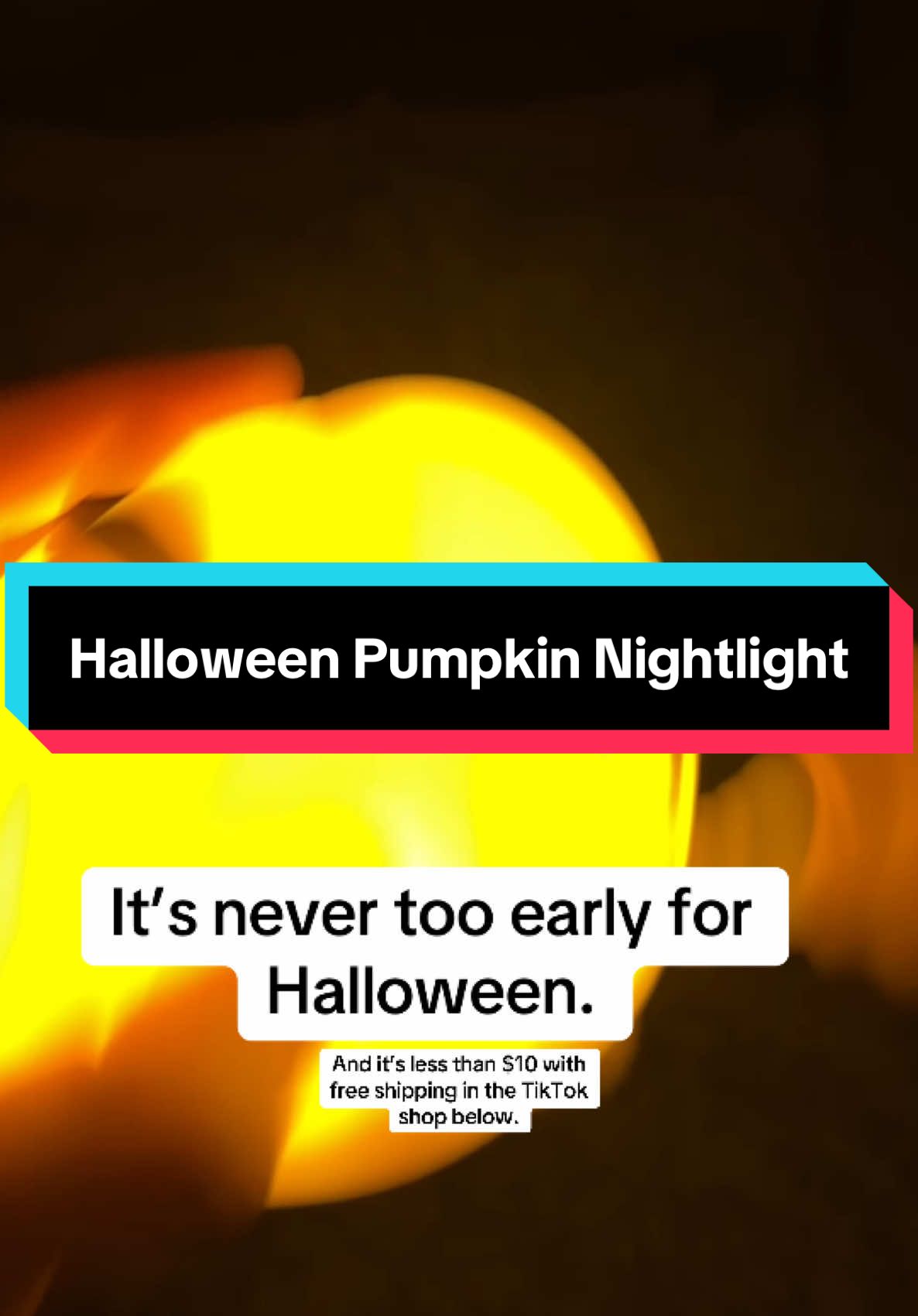 Halloween pumpkin nightlight.  #halloween #pumpkin #tiktokshop 
