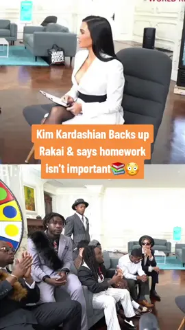 Kim Kardashian Backs up Rakai & says homework isn't important📚😳 #kaicenat #fyp 