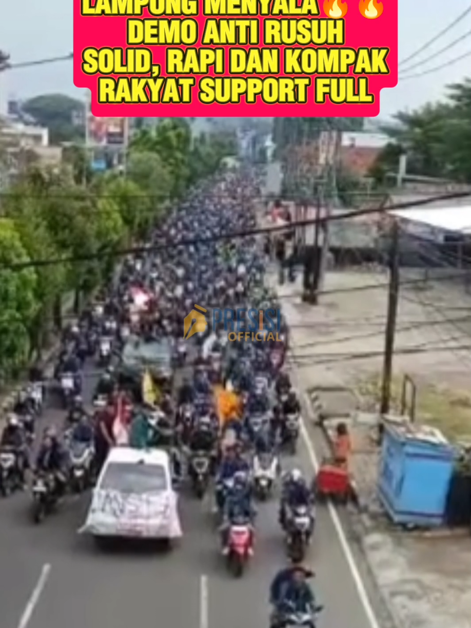 LAMPUNG MENYALA 🔥DEMO ANTI RUSUH MAHASISWA LAMPUNG BERJALAN TERTIB, RAPI DAN KOMPAK  #demo #mahasiswa #lampung #indonesia🇮🇩 #fyp 