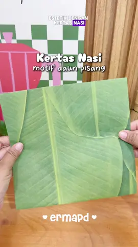 mirip banget sama daun pisang asli 😍 #kertasnasi #kertasnasidaunpisang 