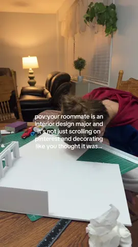 props to all the interior design majors out there.  #interiordesign #interiordesignmajor #roomate #college #artmajor 