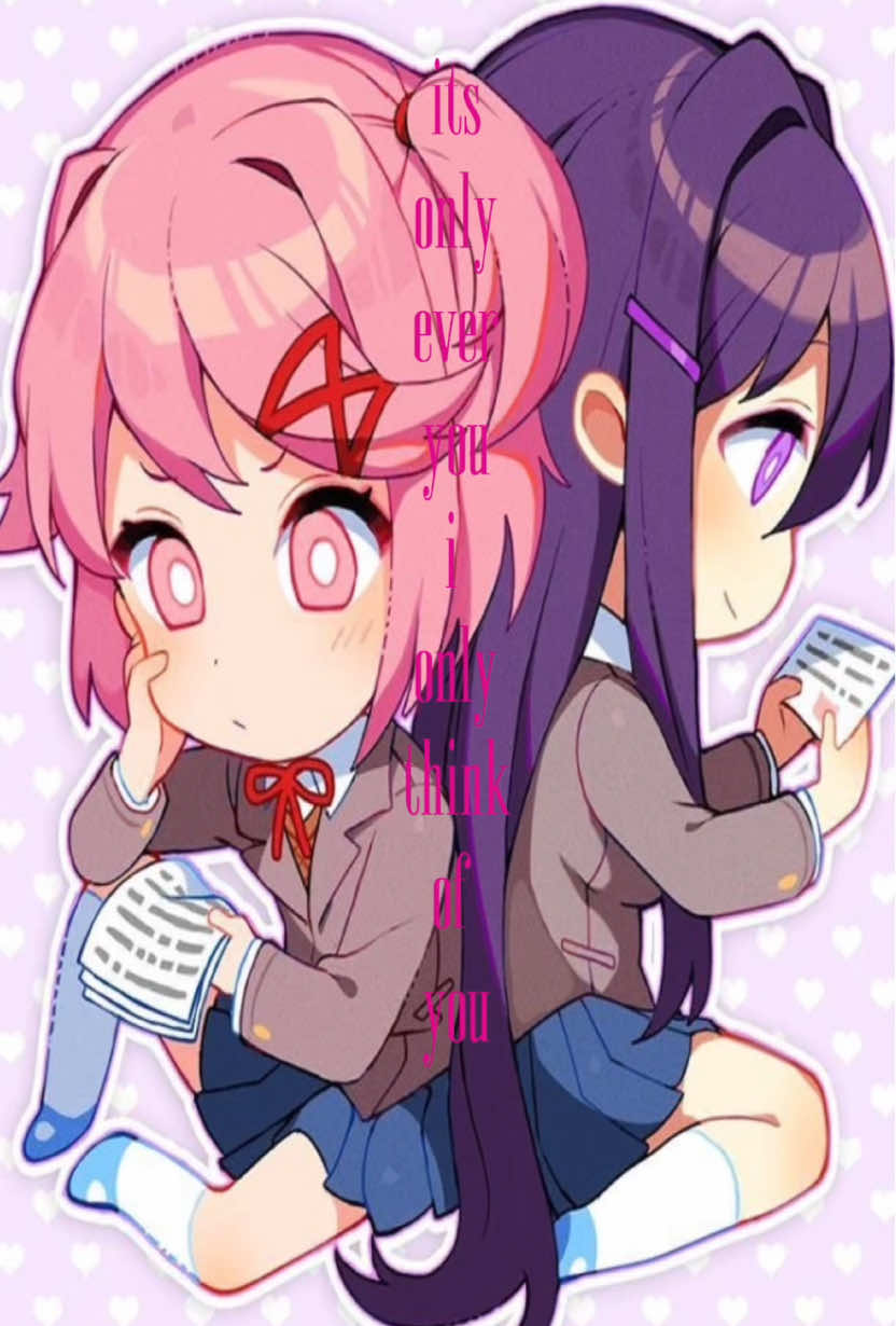 #NATSUKI + #YURI                                           they are so cute i love them idc #ddlc #fyp #dokidoki 