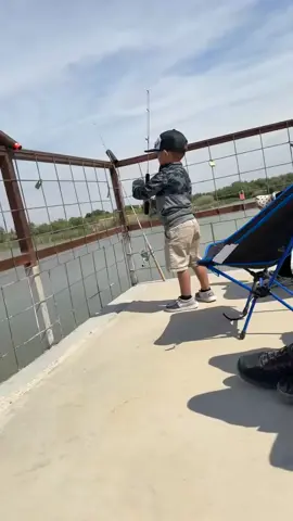 Have to teach them young; but not my son thinking i called him a water heifer 🎣🤣🥹 it was to cutee not to shareee ! #fishin #6mile 