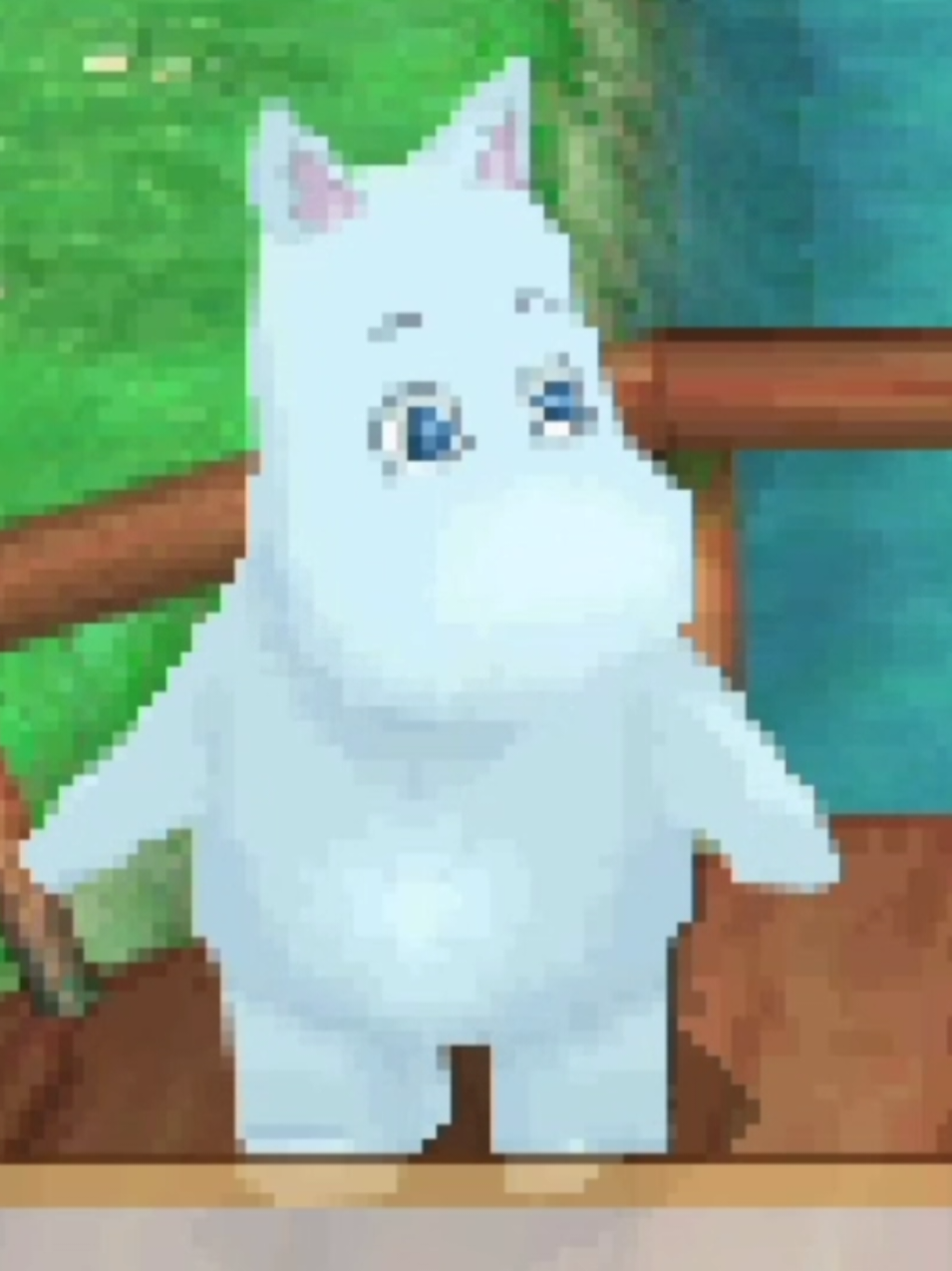 Why is no one talking abt this game? Lil Moomintroll looks so cute #moominvalley #moomin #moomintok #snufkin #fyp #nintendods #cute 