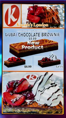 #New #Product #DubaiChocolateBrownie now #Available #Dubai #Chocolate #Brownie #Flavor and #Happiness #Strawberry #IceCream come together with #Delicious #Amazing #Taste #KunafaNabulsiya #Palestine #Nablus #Palestine #Kuwait #Qatar #Sweet @daily life of kunafas london @Kunafas #Kunafas