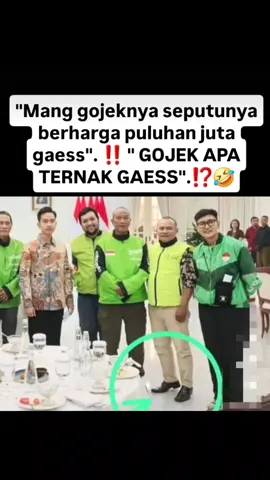 2 kang ojol jadi sorotan setelah ditemui wakil presiden GIBRAN,gak kaleng kaleng 2 ojol itu pakai sepatu berMirak gays wkwkwk keren yak, GOJEK APA TERNAK GAES