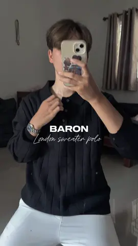 เสื้อโปโลแขนยาว ผ้าดีมาก🖤✨ #เสื้อผ้าผู้ชาย #เสื้อแขนยาว #OOTD #ป้ายยาtiktok #ไอเดียแต่งตัว 