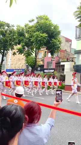Đoàn diễu binh, diễu hành đi qua tuyến phố Kim Mã trong buổi sáng 2/9 🥰🥰🥰 #quockhanh2025 #a80 #2thang9 #vietnam 