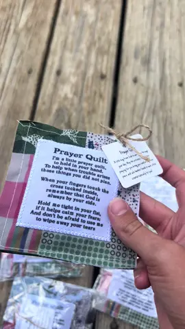 The perfect little gift! #prayerquilt #prayer #jesuslovesyou #godisgood #pocketprayerquilt 