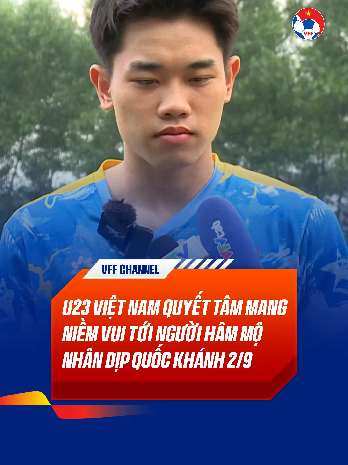 Tiền đạo Nguyễn Đình Bắc chia sẻ về sự chuẩn bị của toàn đội, đồng thời khẳng định tinh thần quyết tâm giành chiến thắng để cống hiến cho Tổ quốc và người hâm mộ #sportontiktok #vffchannel #vff #doituyenvietnam #u23vn #LPBank #AcecookVietnam_AcecookHappinessandMore #Herbalife #RohtoMentholatumVietNam #Jogarbola #TruongTuoiGroup #AFCU23