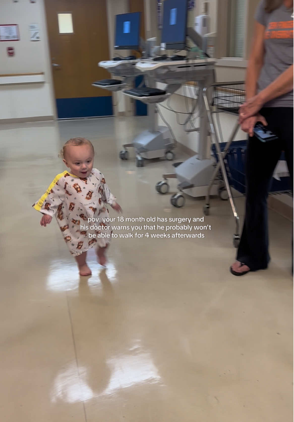 and it’s not surprising AT ALL coming from him 🤣 *disclaimer - it’s safe for him to walk on his cast in regards to his surgery and healing* #foryoupage #toddlersoftiktok #toddlertok #fyp 