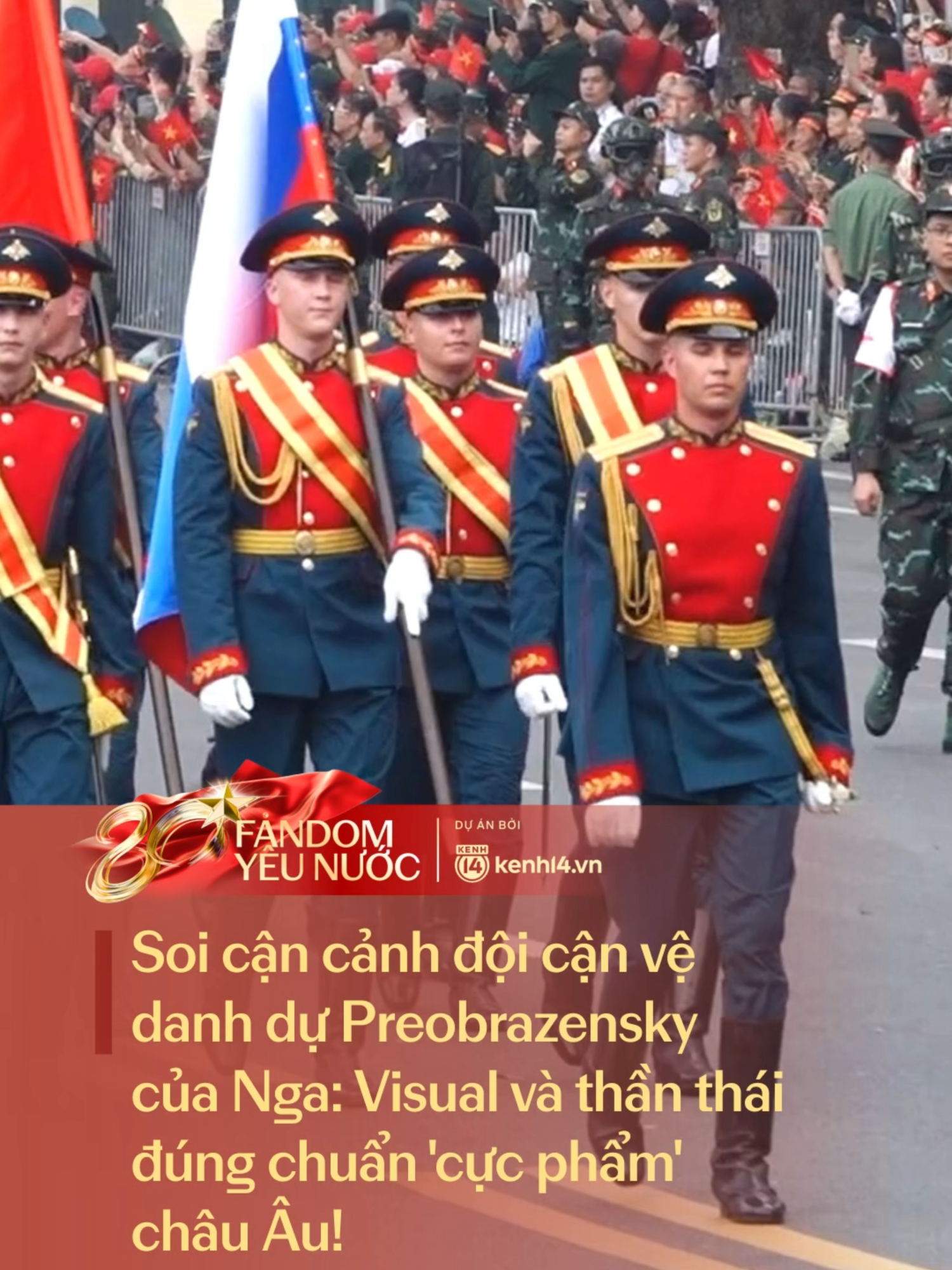 Soi cận cảnh đội cận vệ danh dự Preobrazensky của Nga: Visual và thần thái đúng chuẩn 'cực phẩm' châu Âu! #FandomYeuNuoc #TuhaoVietNam #kenh14 #kenh14special #amm