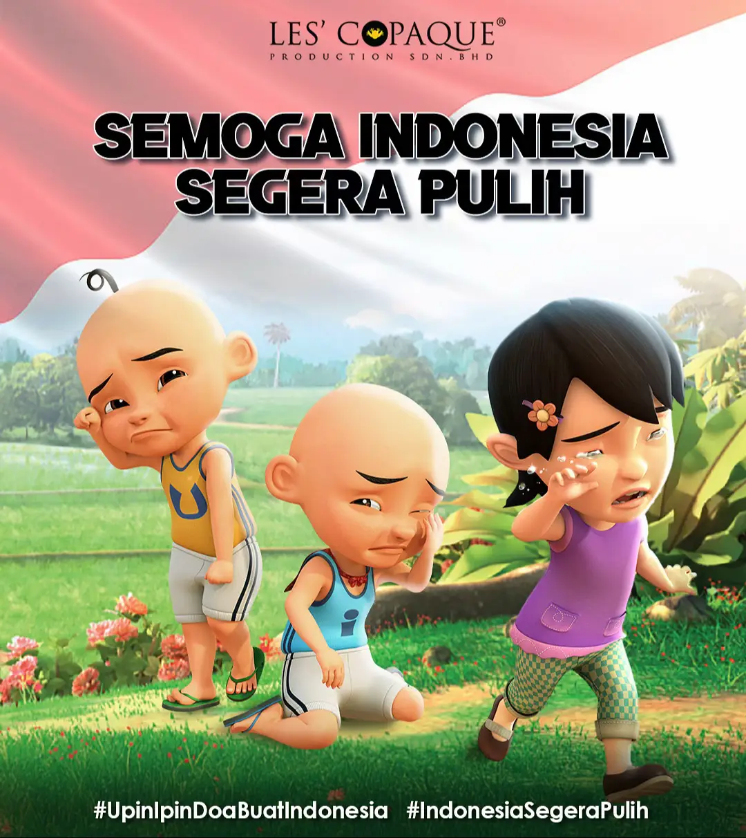 Semoga teman-teman di Indonesia selamat dan aman. Mari kita doa agar Indonesia 🇮🇩segera pulih! ❤️ #upinipin #upinipindoabuatindonesia #Indonesiasegerapulih #sahabatselamanya 