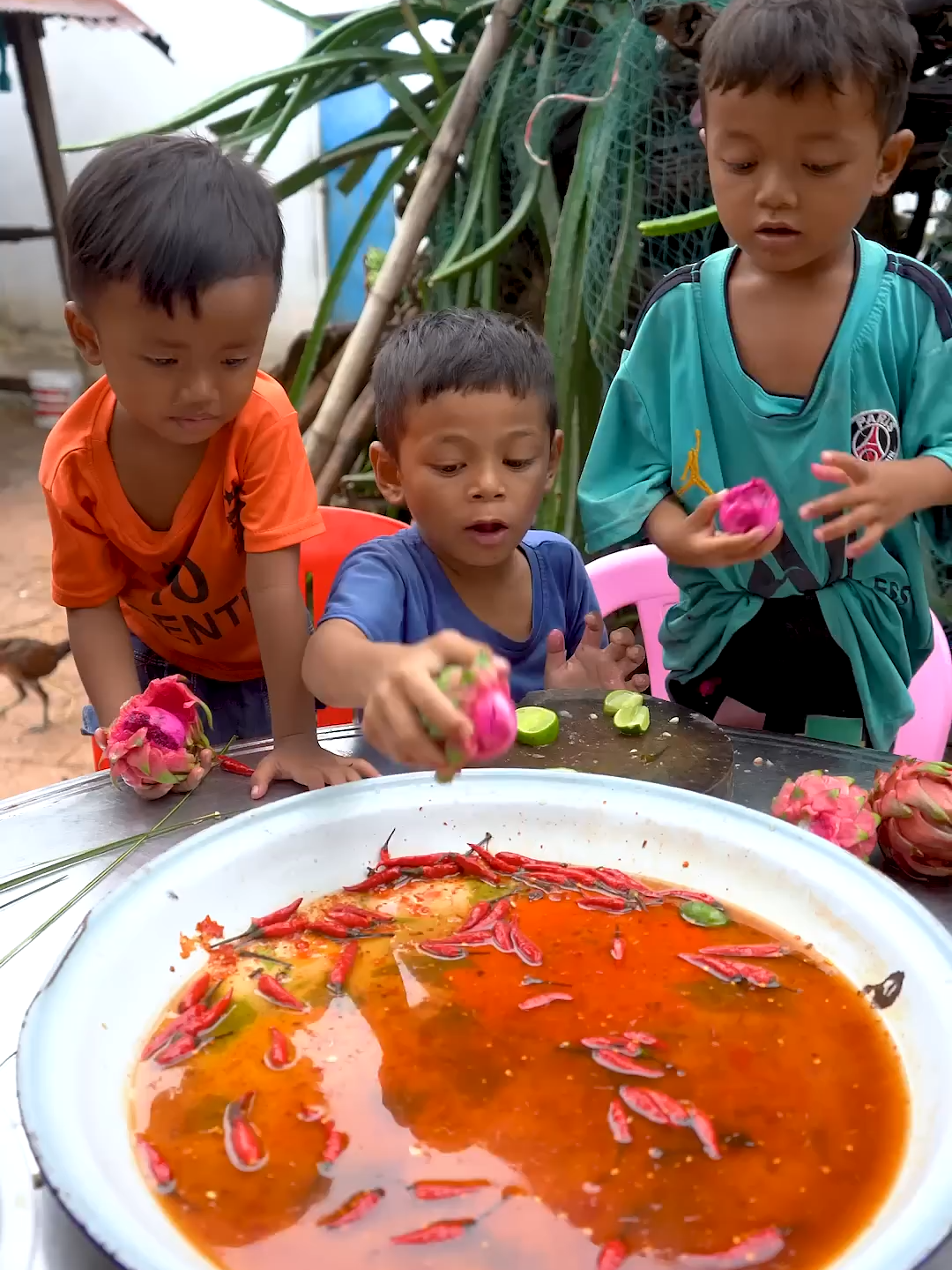 Wow Eating spicy dragon fruit yummy #shorts - Primitive Natural World
