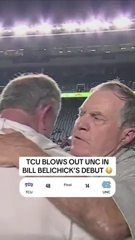 Belichick loses debut in Chapel Hill 😬 #cfb #CollegeFootball #northcarolina #billbelichick #tcu 