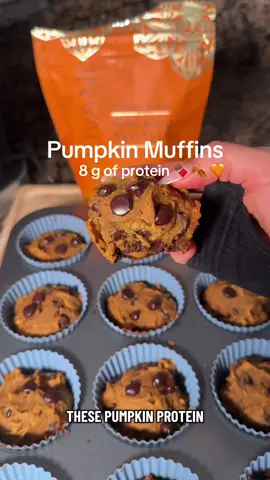 High Protein Pumpkin Muffins are a must try!🔥  Ingredients: 1 1/4 cups gluten-free baking flour blend 1/2 cup +2 tosp of pumpkin spice protein powder @Truvani  1 tsp pumpkin pie spice 1 tsp baking soda 1/2 tsp salt 1 can pumpkin puree 1/2 cup +2 tosp golden monkfruit sweetener (you can use coconut sugar or brown sugar) 2 large eggs 1/4 cup olive oil or avocado oil 1 tsp pure vanilla extract Method: Preheat oven to 375°F and grease a 12-cup muffin tin. Mix flour, protein powder, pumpkin pie spice, baking soda, and salt in a bowl. Add pumpkin, sugar, eggs, oil, maple syrup, and vanilla; stir until combined. Divide batter into muffin cups (about 1/4 cup each). Top with pepitas if desired. Bake 18-20 minutes. Cool in tin, then transfer to a rack. #highprotein #healthymuffins #pumpkinseason #pumpkin 