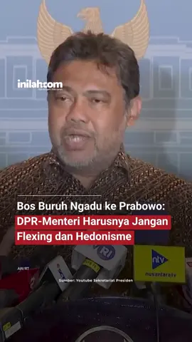 Presiden Konfederasi Serikat Pekerja Indonesia (KSPI) Said Iqbal menjelaskan pihaknya menyampaikan tiga aspirasi ketika berdiskusi dengan Prabowo. Salah satunya, menyatakan anggota DPR RI dan jajaran Kabinet Merah Putih untuk membuang kebiasan flexing dan hedon mereka di tengah gaji buruh yang masih jauh dari kata sejahtera. Harapan ini pun turut disampaikan kepada Ketua DPR RI Puan Maharani yang turut hadir. Baca selengkapnya https://www.inilah.com/dialog-dengan-bos-buruh-prabowo-janji-ruu-perampasan-aset-dan-ruu-ketenagakerjaan-segera-dibahas #InilahNews #SerikatBuruh #Flexing #Hedonisme #Inilahcom #titiktengah #titikcerah 